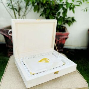 Fancy Quran e Pak-( Velvet With Wooden Rehl Box )