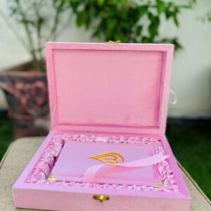 Fancy Quran e Pak-( Velvet With Wooden Rehl Box )