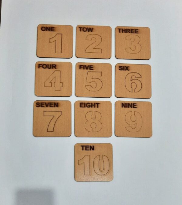 Counting Drawing and Puzzles Stencils 1 to 10