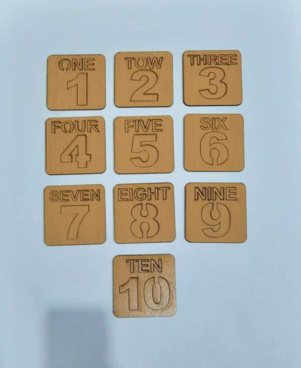 Counting Drawing and Puzzles Stencils ONE to TEN